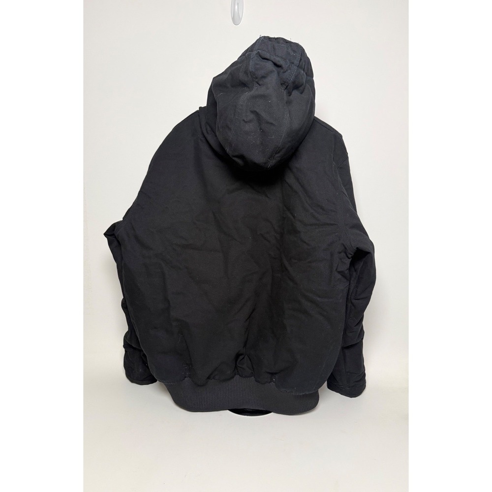 Carhartt Jacket Mens XL Heavyweight Hooded Loose Fit Quilted Black Chores - Picture 2 of 12